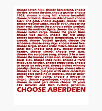 Choose Aberdeen. Photographic Print