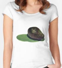 Realistic Acrylic Avocado Women's Fitted Scoop T-Shirt