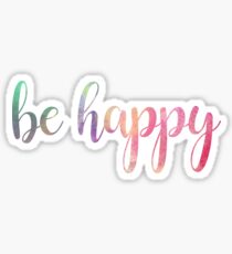 être heureux aquarelle Sticker