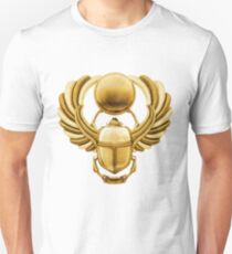 Gold Egyptian Scarab Unisex T-Shirt