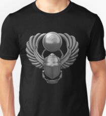 Silver Egyptian Scarab Unisex T-Shirt