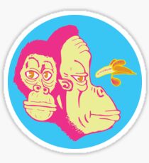 Electric Banana Monkey Pattern Sticker
