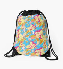 Electric Banana Monkey Pattern Drawstring Bag