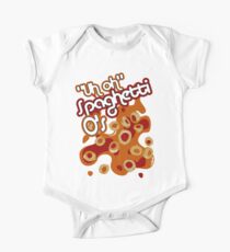 "Uh oh" Spaghetti O's Short Sleeve Baby One-Piece
