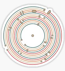 Vinyl music metro record map labyrinth Sticker