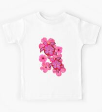 Rosa Hibiskus und Honu Schildkröten Kinder T-Shirt