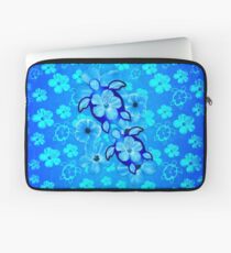 Blauer Hibiscus und Honu Turtles Laptoptasche