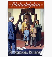 Vintage Pennsylvania Philadelphia Liberty Bell Poster