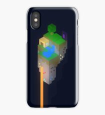 Minimalistic Minecraft Floating Island iPhone Case