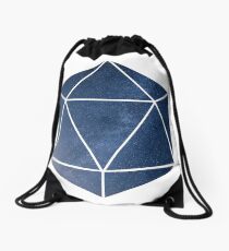 D20 - Blue Space Drawstring Bag