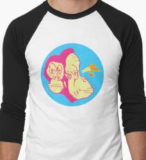 Electric Banana Monkey Pattern Men's Baseball ¾ T-Shirt