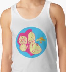 Electric Banana Monkey Pattern Tank Top