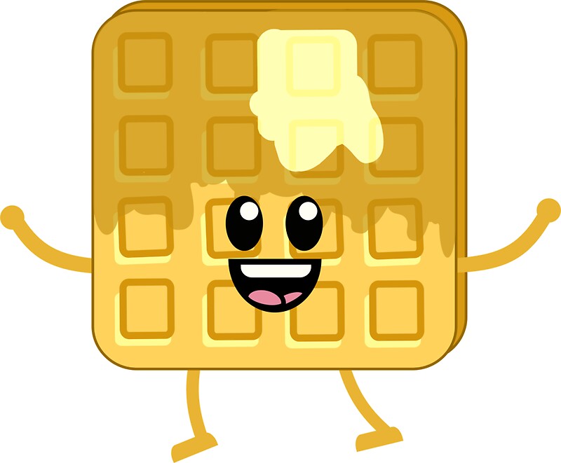 "Happy Waffle" Stickers by wildcarddesigns | Redbubble