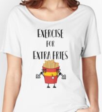 Lustiges Essen - Übung für Extra Fries Baggyfit T-Shirt