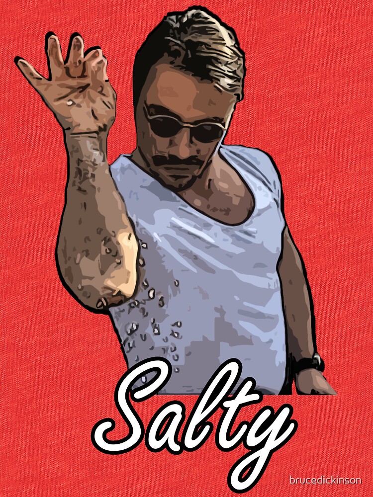 "Salt Bae Meme Salty" Triblend TShirt by brucedickinson Redbubble