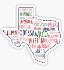 Texas-Stadt-Zustands-Haus Sticker