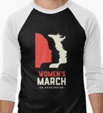 Women's March on Washington 2017 Official Men's Baseball ¾ T-Shirt