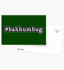 Bah Humbug - Christmas - Hashtag - Black & White Postcards