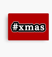 Xmas - Christmas - Hashtag - Black & White Canvas Print