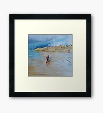 Fun on Formby beach Framed Print