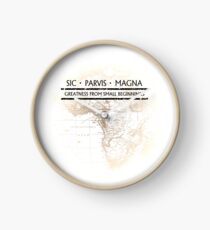 Uncharted - SIC PARVIS MAGNA Clock