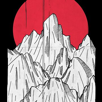 Artwork thumbnail, The red sun and the mountain by steveswade