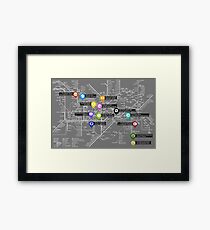 Sherlock Tube Map (Dark) Framed Print