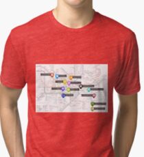 Sherlock Tube Map Tri-blend T-Shirt