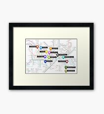 Sherlock Tube Map Framed Print