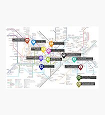 Sherlock Tube Map Photographic Print