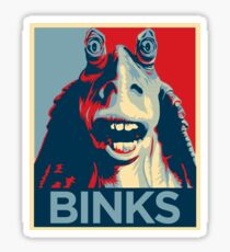 Jar Jar Binks - Hope : Inspired By Star Wars Sticker