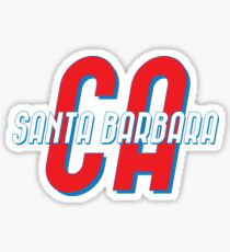 Santa Barbara California Vintage Sticker
