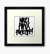 nazi punx fuck off Framed Print