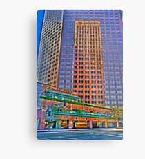 Financial district, reflections Metal Print