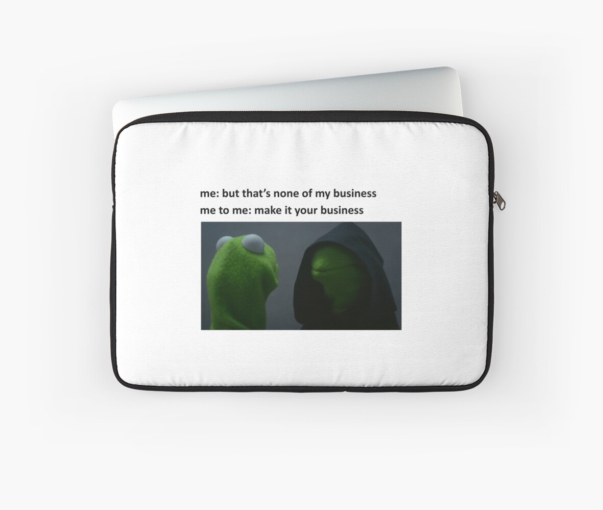 Evil Kermit Meme Laptop Sleeves By Stamus Redbubble