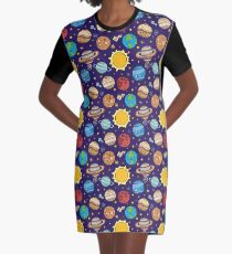 Solar system Graphic T-Shirt Dress
