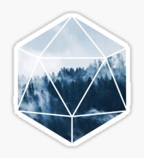 D20 - Misty Treetops Sticker