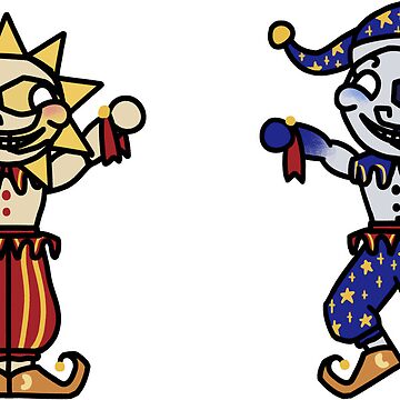 FNAF:SB Sun and Moon Animatronics Chibi Stickers -  Finland