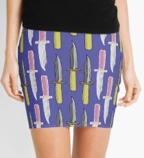 Double Knives in Purple Mini Skirt