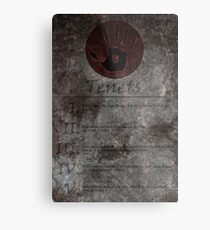 Dark Brotherhood's 5 Tenets Metal Print