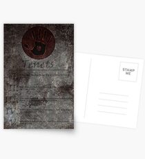Dark Brotherhood's 5 Tenets Postcards