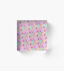 Paisley Pink Monsters Acrylic Block