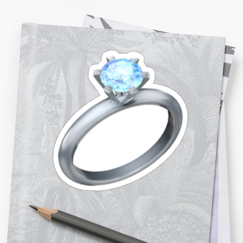 diamond-ring-emoji-stickers-by-lauren-c-redbubble