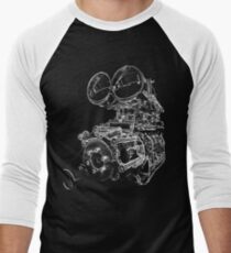 "Shottie" - Supercharged V8 Engine Men's Baseball ¾ T-Shirt