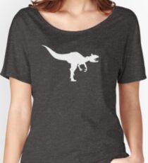 Cryolophosaurus Dinosaur Silhouette (White) Women's Relaxed Fit T-Shirt