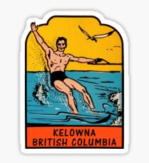 Kelowna British Columbia Vintage Travel Decal Sticker