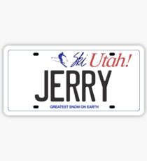 Ski Utah License Plate - Jerry Edition Sticker
