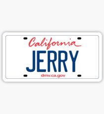 California License Plate - Jerry Edition Sticker