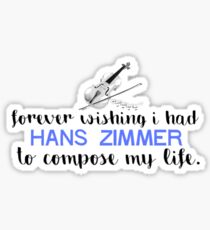 Hans Zimmer Typography Art Sticker