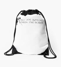 Apache Helicopter Drawstring Bag